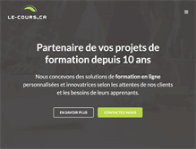 Tablet Screenshot of le-cours.ca